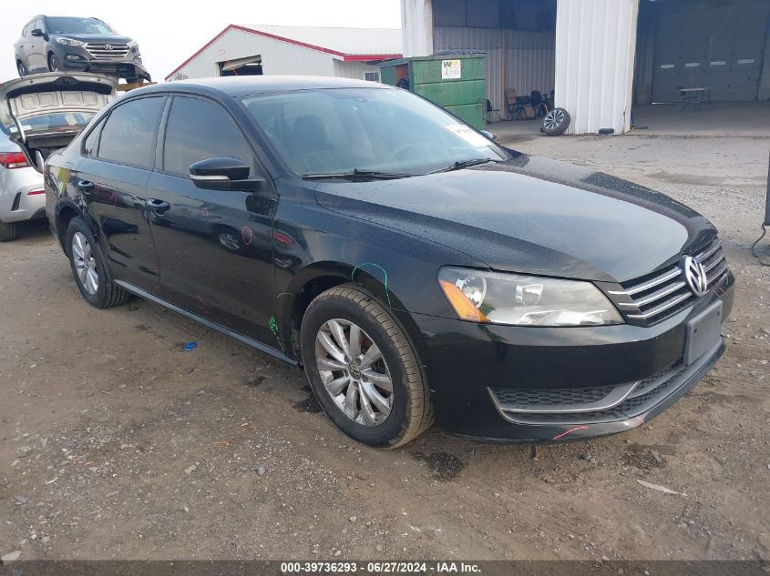 2013 VOLKSWAGEN PASSAT 2.5L S