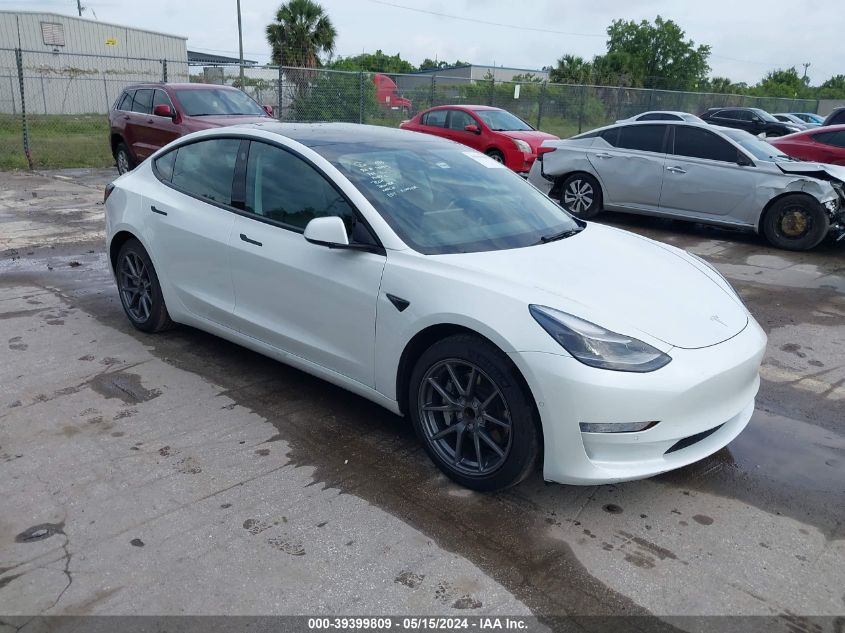 2021 TESLA MODEL 3 STANDARD RANGE PLUS REAR-WHEEL DRIVE