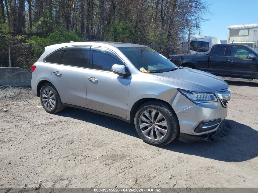 2016 ACURA MDX TECHNOLOGY   ACURAWATCH PLUS PACKAGES/TECHNOLOGY PACKAGE