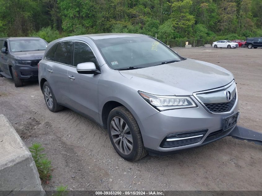 2016 ACURA MDX TECHNOLOGY   ACURAWATCH PLUS PACKAGES/TECHNOLOGY PACKAGE