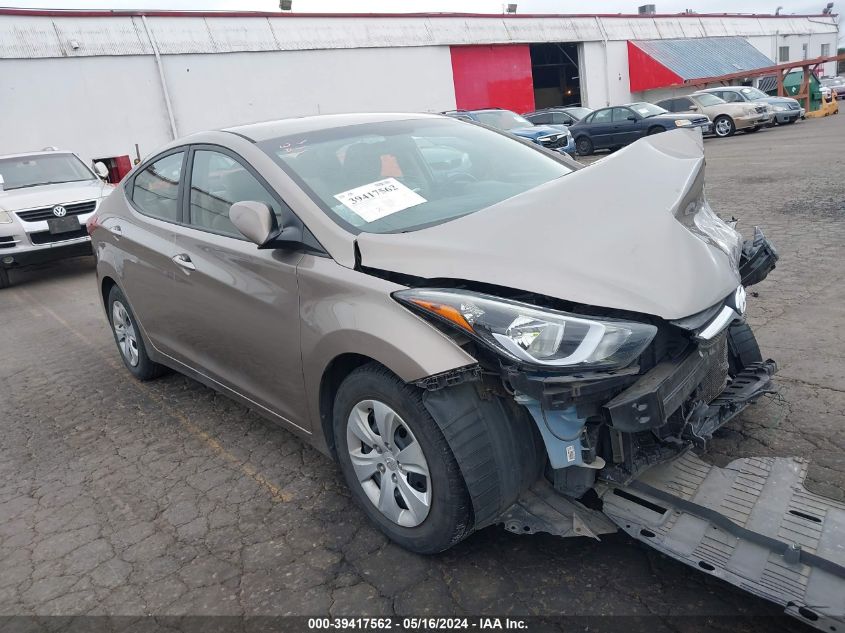 2016 HYUNDAI ELANTRA SE