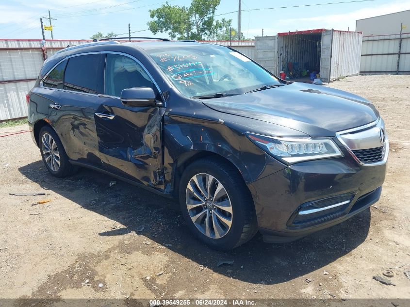 2016 ACURA MDX TECHNOLOGY   ACURAWATCH PLUS PACKAGES/TECHNOLOGY PACKAGE