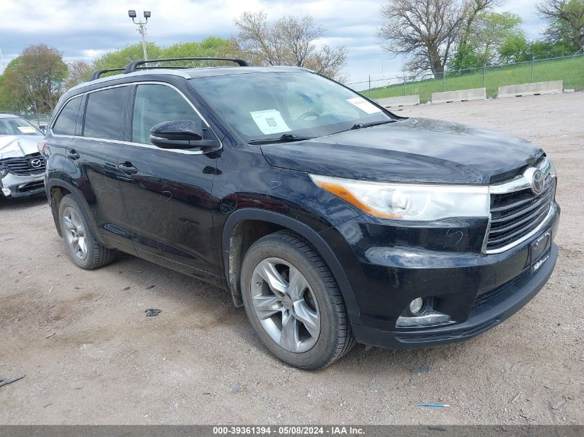 2015 TOYOTA HIGHLANDER LIMITED PLATINUM V6