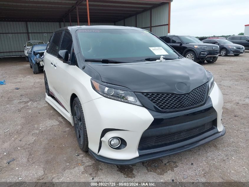 2013 TOYOTA SIENNA SE 8 PASSENGER