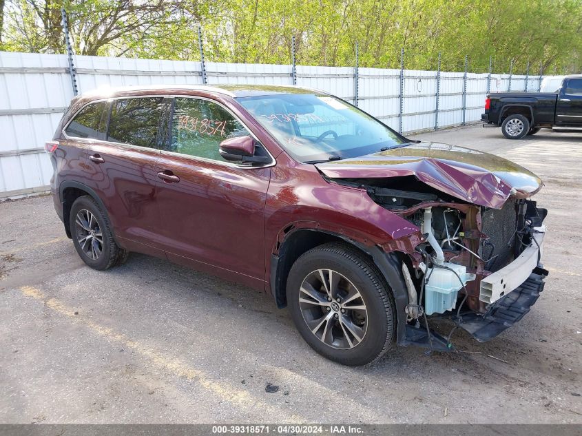 2016 TOYOTA HIGHLANDER XLE V6