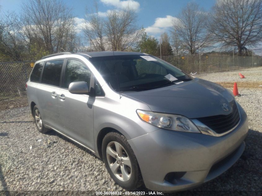 2012 TOYOTA SIENNA LE V6 8 PASSENGER