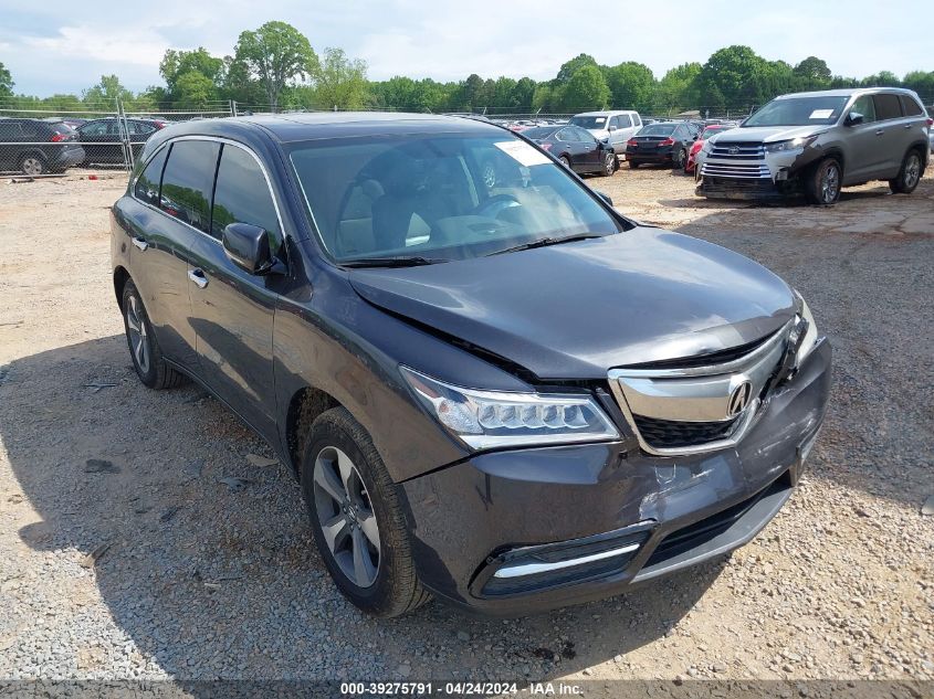 2016 ACURA MDX ACURAWATCH PLUS PACKAGE