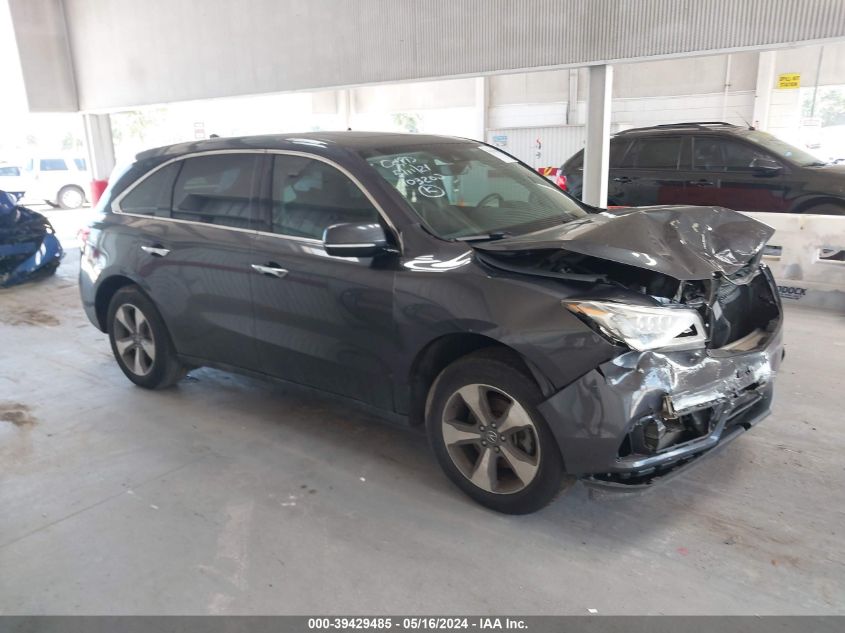 2016 ACURA MDX ACURAWATCH PLUS PACKAGE