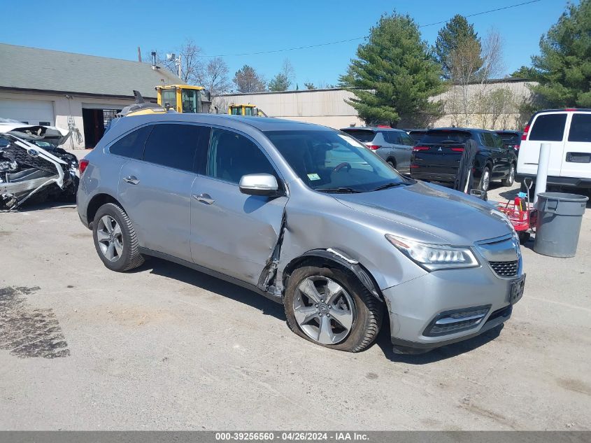 2016 ACURA MDX ACURAWATCH PLUS PACKAGE