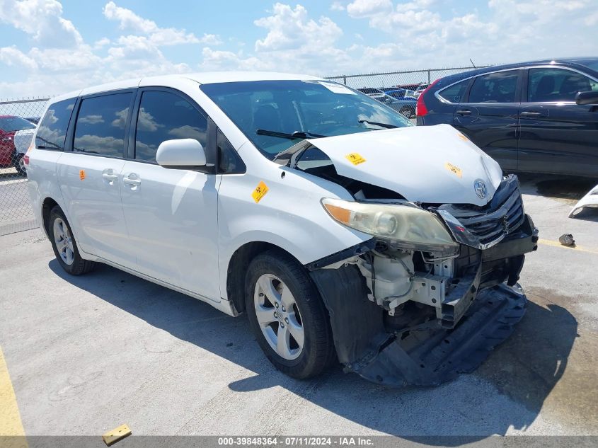 2012 TOYOTA SIENNA LE 8 PASSENGER