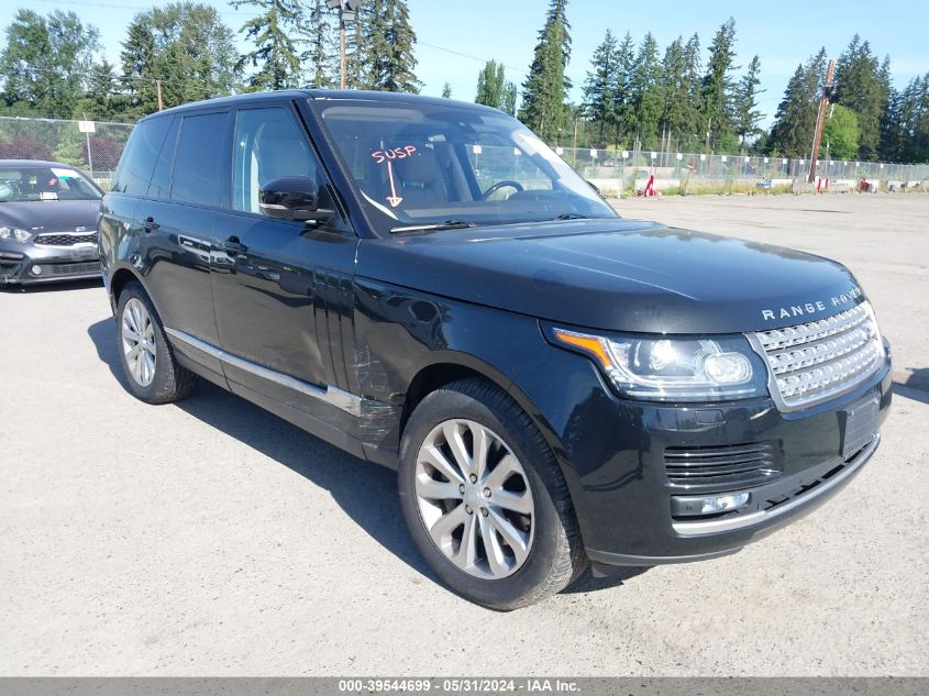 2016 LAND ROVER RANGE ROVER 3.0L V6 SUPERCHARGED HSE