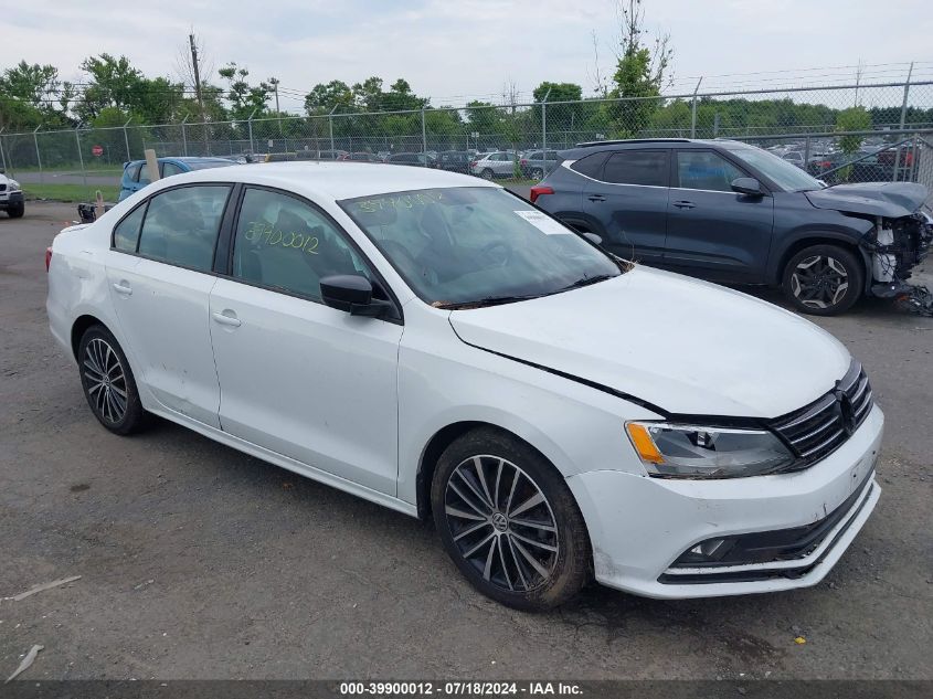 2016 VOLKSWAGEN JETTA 1.8T SPORT