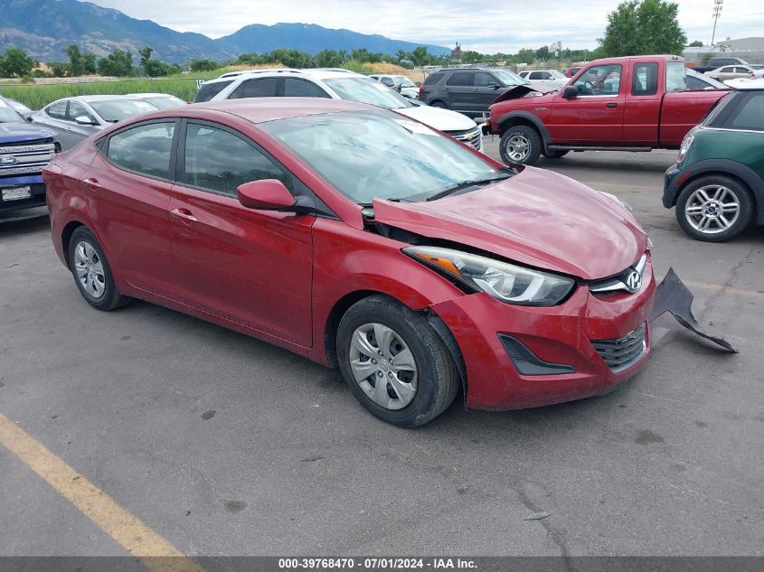 2016 HYUNDAI ELANTRA SE/SPORT/LIMITED