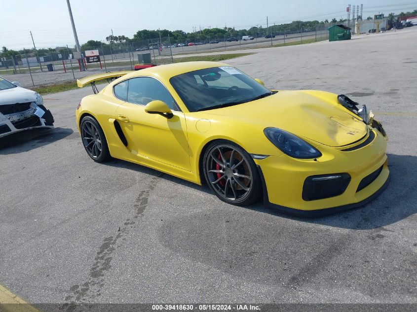 2016 PORSCHE CAYMAN GT4