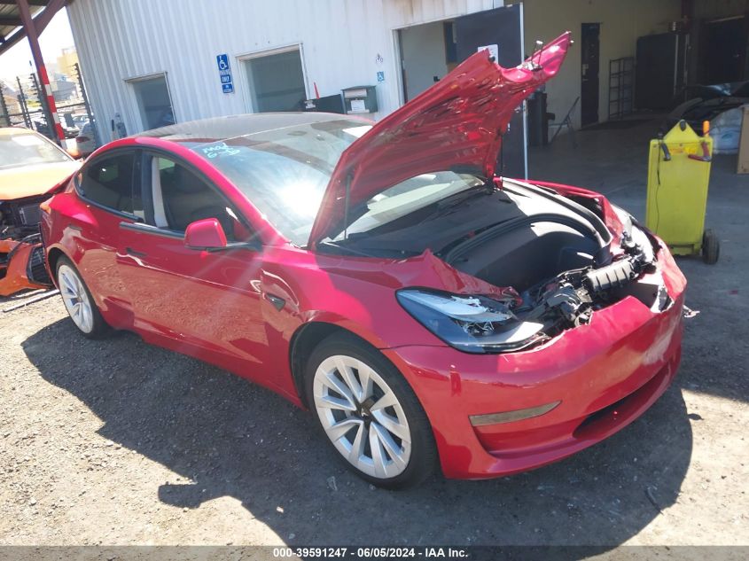 2021 TESLA MODEL 3 STANDARD RANGE PLUS REAR-WHEEL DRIVE