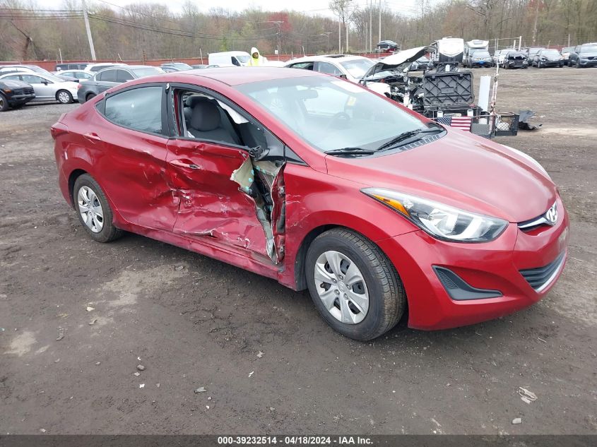 2016 HYUNDAI ELANTRA SE