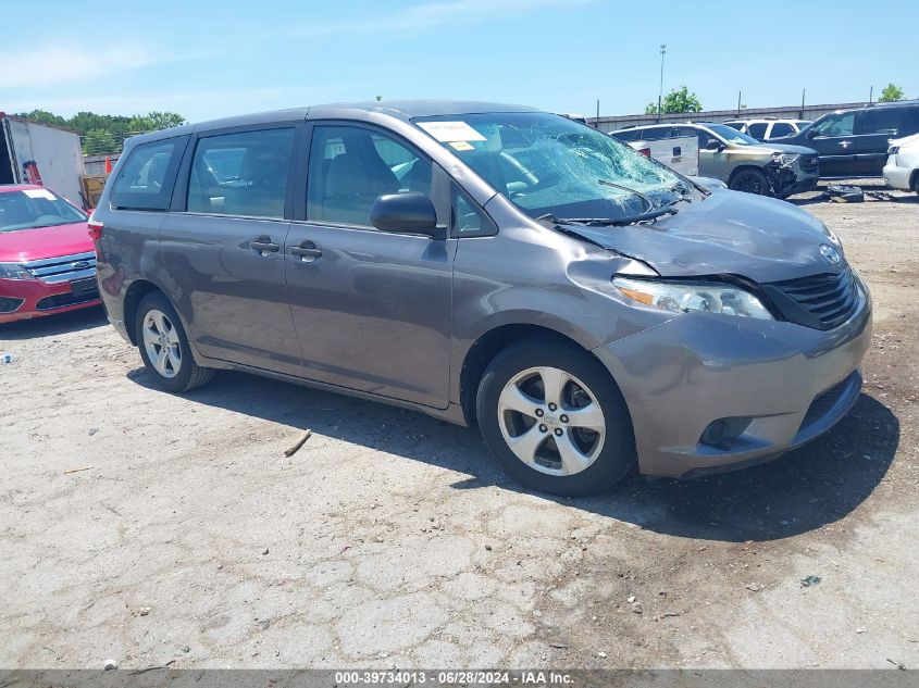 2016 TOYOTA SIENNA L 7 PASSENGER