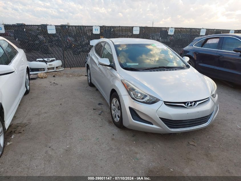 2016 HYUNDAI ELANTRA SE/SPORT/LIMITED