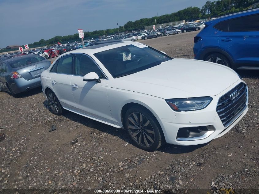 2022 AUDI A4 PREMIUM 40 TFSI QUATTRO S TRONIC