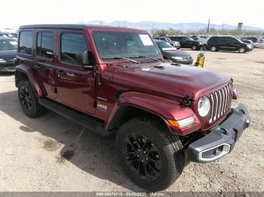 2021 JEEP WRANGLER 4XE UNLIMITED SAHARA 4X4