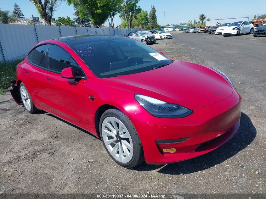 2022 TESLA MODEL 3 LONG RANGE DUAL MOTOR ALL-WHEEL DRIVE