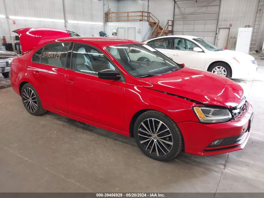 2016 VOLKSWAGEN JETTA 1.8T SPORT