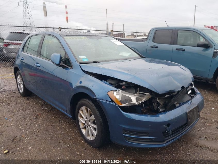 2016 VOLKSWAGEN GOLF TSI S 4-DOOR