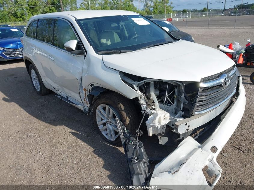 2016 TOYOTA HIGHLANDER LE