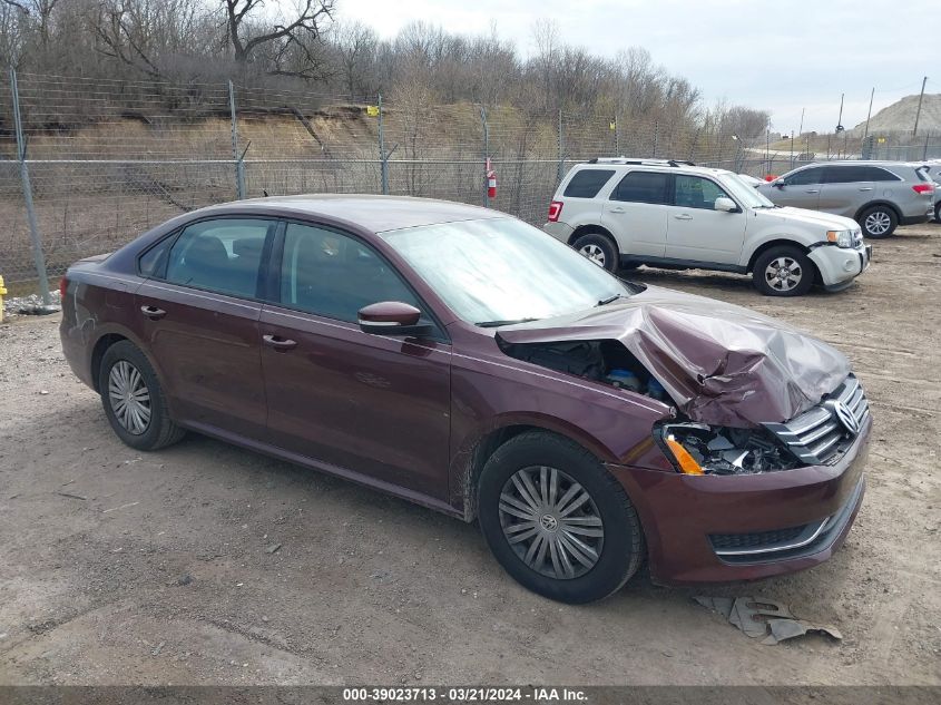 2014 VOLKSWAGEN PASSAT 2.5L S