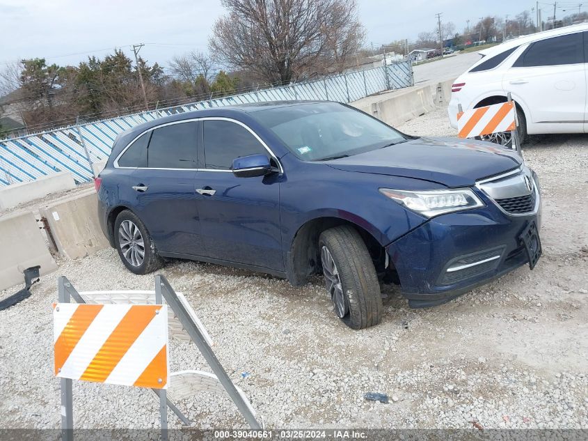 2016 ACURA MDX TECHNOLOGY