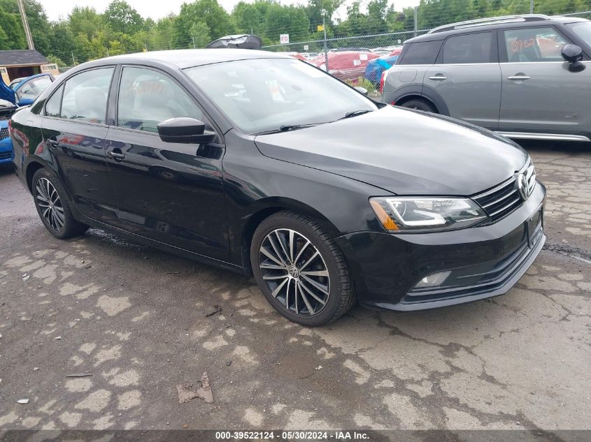 2016 VOLKSWAGEN JETTA 1.8T SPORT