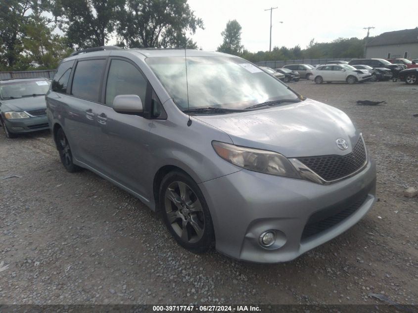 2012 TOYOTA SIENNA SE 8 PASSENGER