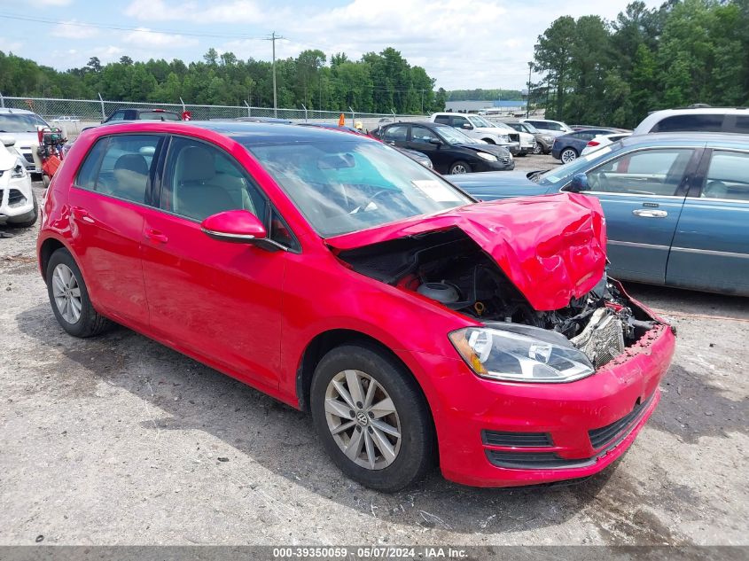 2015 VOLKSWAGEN GOLF TSI S 4-DOOR