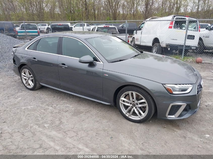 2022 AUDI A4 PREMIUM PLUS 45 TFSI S LINE QUATTRO S TRONIC