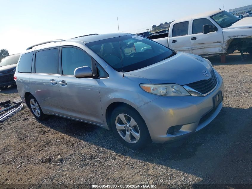 2012 TOYOTA SIENNA LE V6 8 PASSENGER