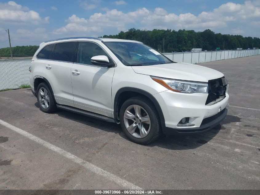 2014 TOYOTA HIGHLANDER LIMITED PLATINUM V6