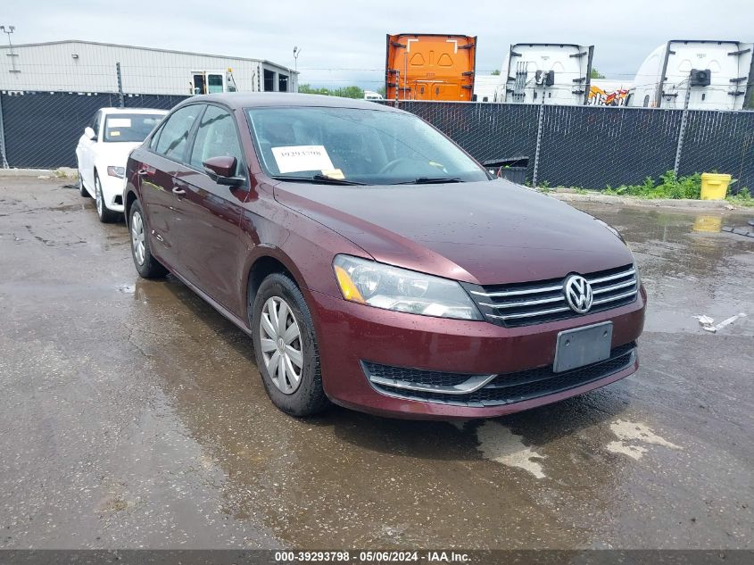 2012 VOLKSWAGEN PASSAT 2.5L S