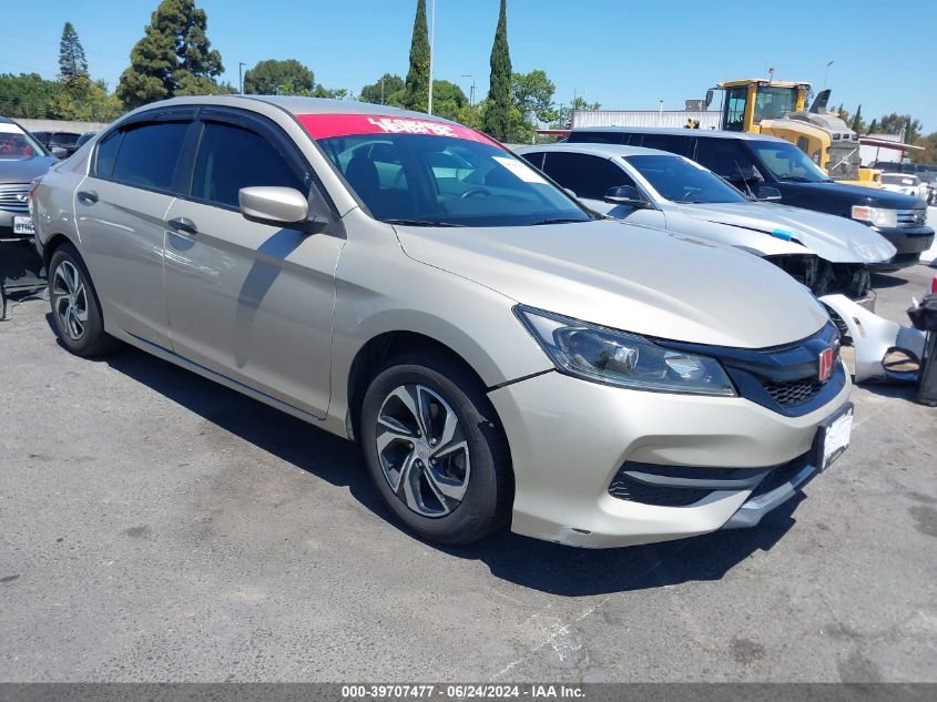 2016 HONDA ACCORD LX