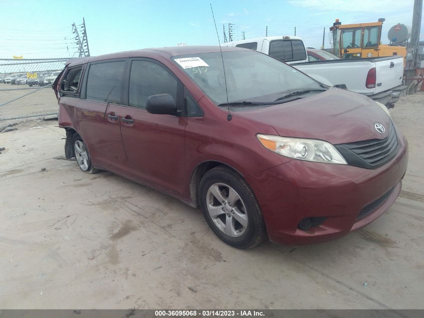 2012 TOYOTA SIENNA LE 8 PASSENGER/BASE 7 PASSENGER