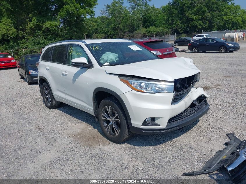 2016 TOYOTA HIGHLANDER XLE V6