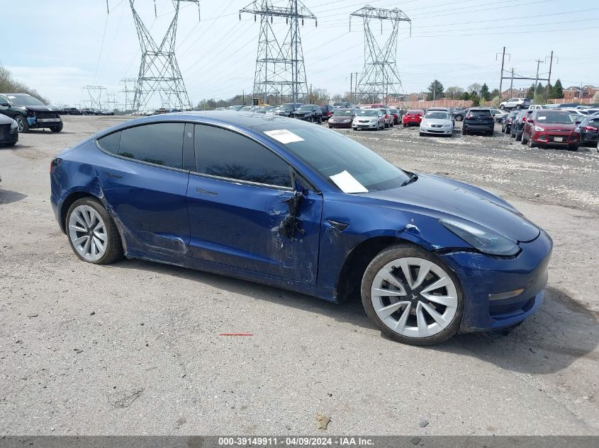 2022 TESLA MODEL 3 LONG RANGE DUAL MOTOR ALL-WHEEL DRIVE