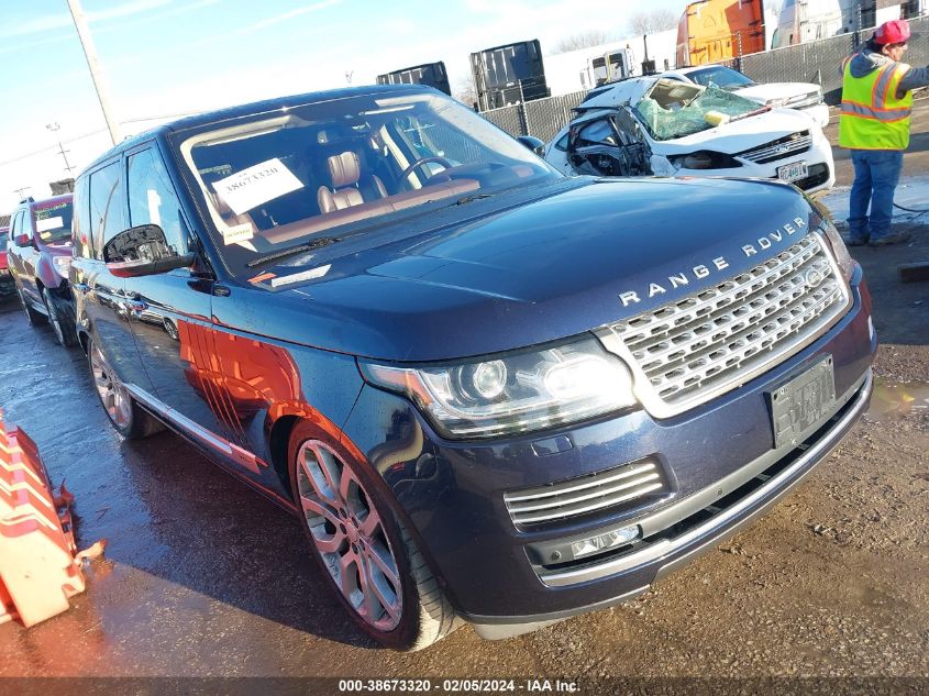 2016 LAND ROVER RANGE ROVER 5.0L V8 HOLLAND   HOLLAND/5.0L V8 SUPERCHARGED AUTOBIOGRAPHY