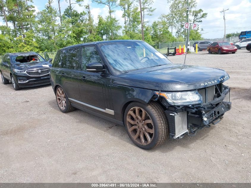 2016 LAND ROVER RANGE ROVER 3.0L V6 SUPERCHARGED HSE