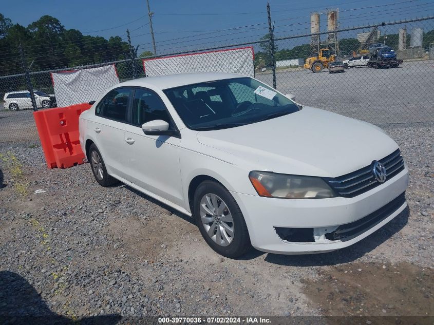 2013 VOLKSWAGEN PASSAT 2.5L S