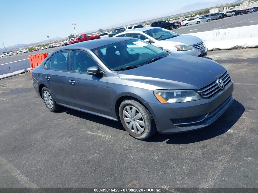 2013 VOLKSWAGEN PASSAT 2.5L S