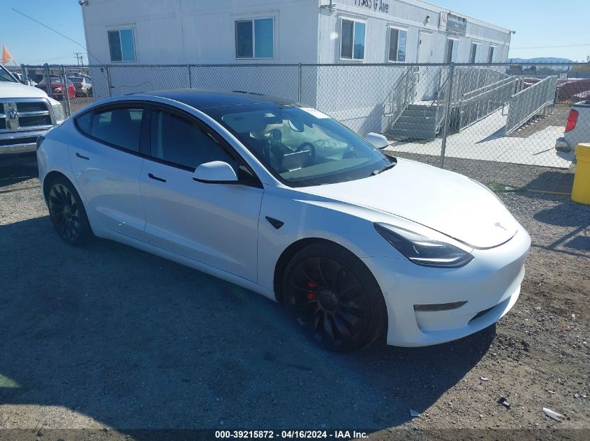 2022 TESLA MODEL 3 PERFORMANCE DUAL MOTOR ALL-WHEEL DRIVE