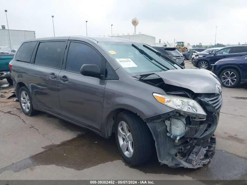 2017 TOYOTA SIENNA L 7 PASSENGER