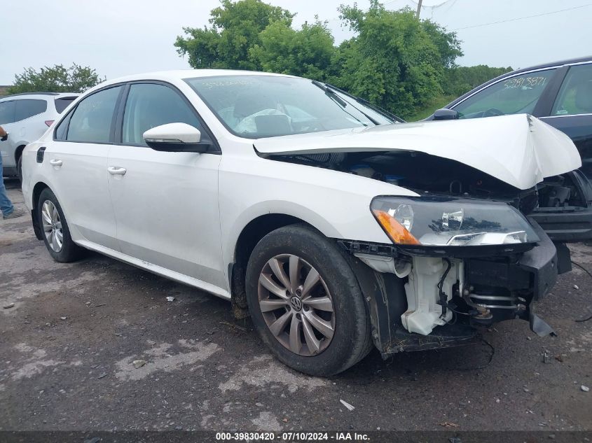 2012 VOLKSWAGEN PASSAT S