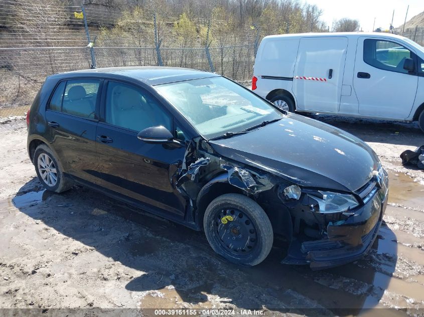 2016 VOLKSWAGEN GOLF TSI S 4-DOOR