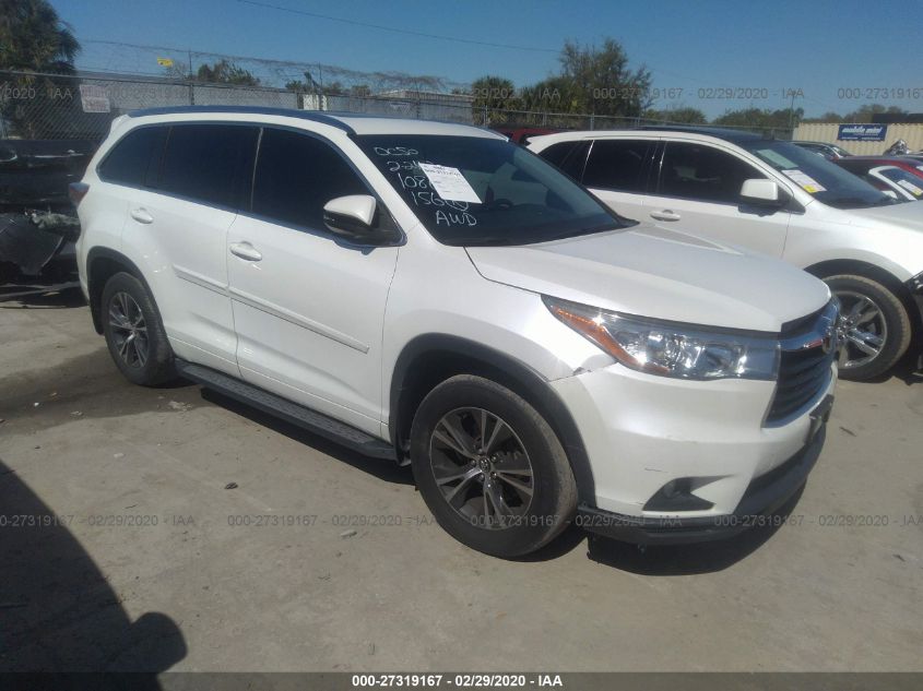 2016 TOYOTA HIGHLANDER XLE V6